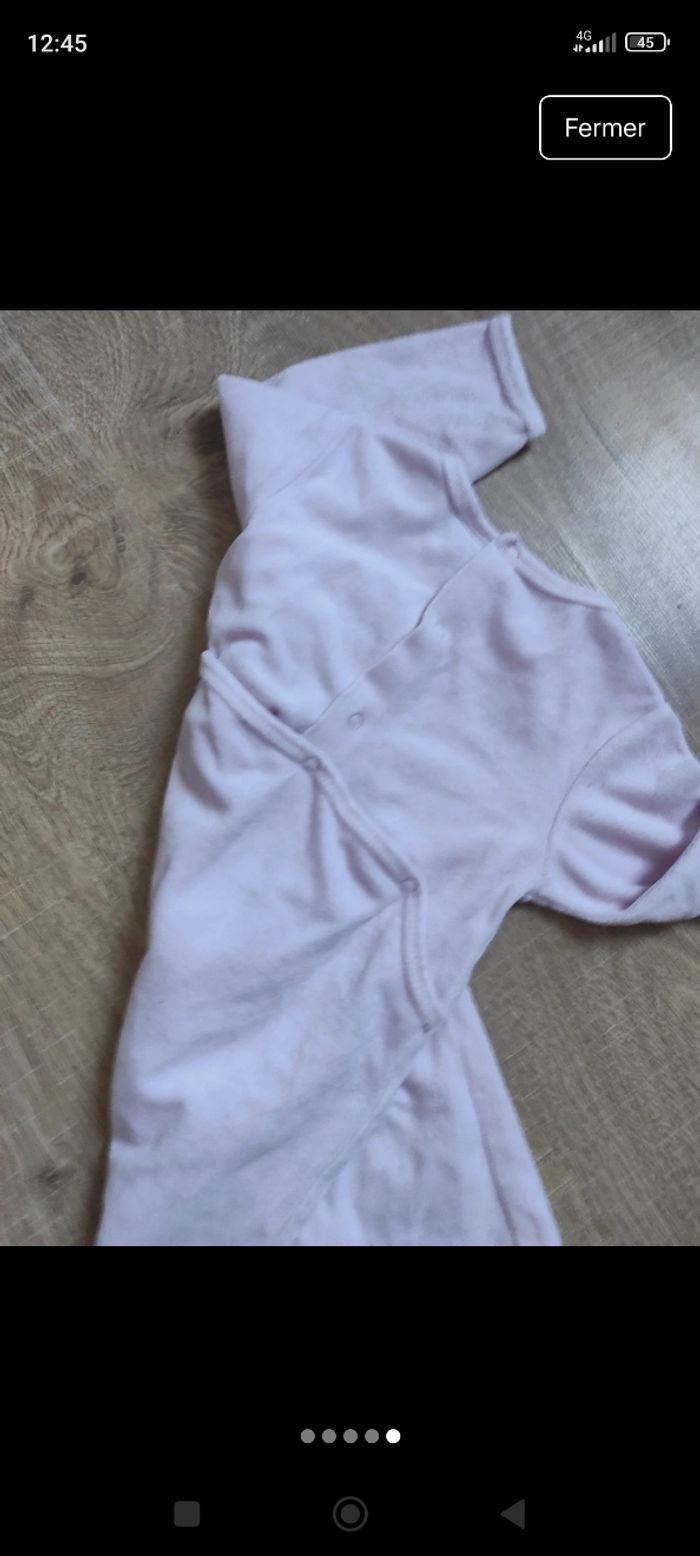 Pyjama bébé fille 18 mois imprimé chat et oiseau - photo numéro 4