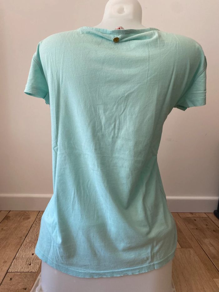 TEE shirt over size Mustang turquoise - photo numéro 3