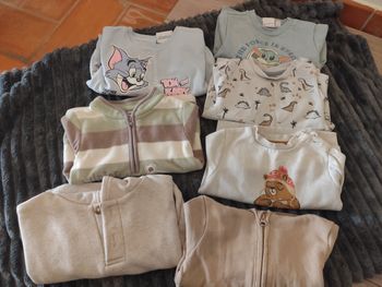 Lot de 17 pièces pull et pantalon 18 moisLot de 17 pièces de pull et pantalon toute marque en 18 mois 

4 pantalon
6 pantalon jogging 
1 veste 
6 pull
En bon état général 
(Il se peut qu'il y a quelques traces d'usure ou de petites taches car ça