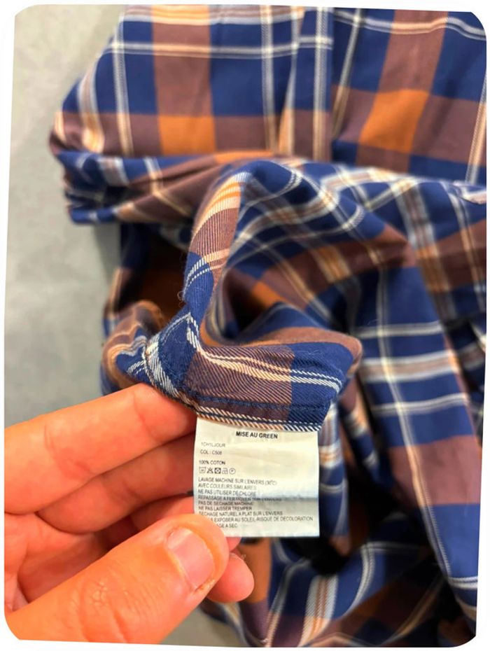 Chemise Mise au Green orange et bleu Taille XXL - photo numéro 5