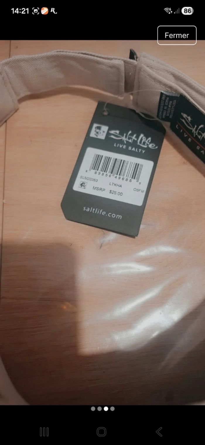 Visière salt life neuve - photo numéro 3