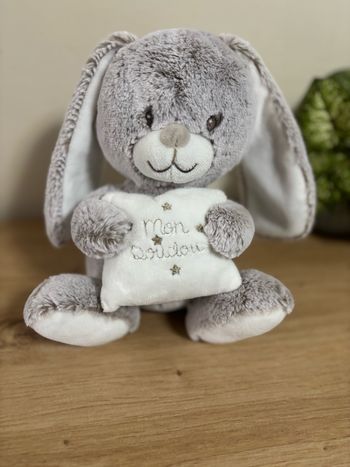 Neuf doudou lapin musical coussin mon doudou tex
