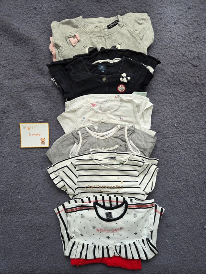 Lot ensembles été fille 6 mois
