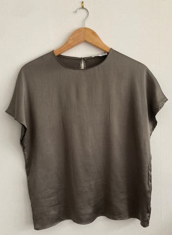 blouse satiné col rond