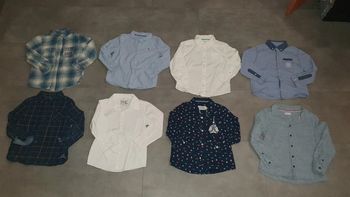 Lot de 8 chemises manches longues 4 et 5 ans automne hiver garcon