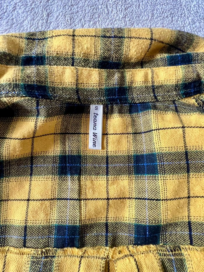 Chemise à carreaux jaune – taille S - photo numéro 3