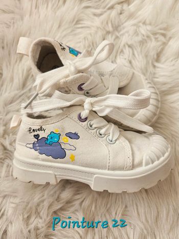 Chaussures blanches plate-forme pointure 22