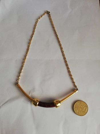 Magnifique collier vintage ras du cou chic et original