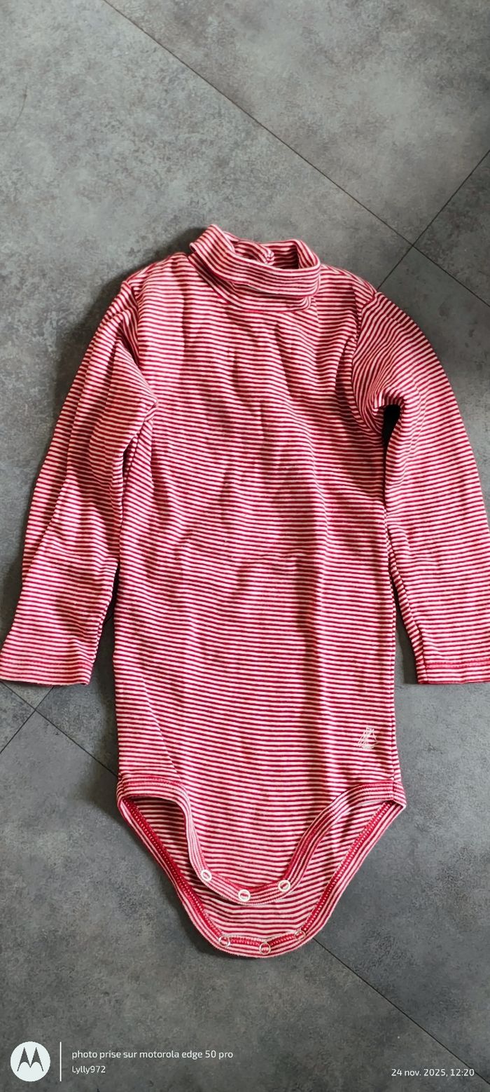 Body col roulé +manches longues