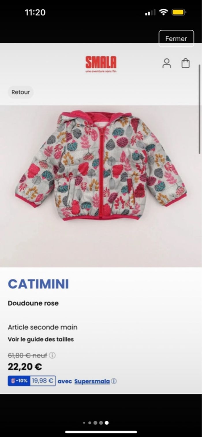 Doudoune bébé fille 6 mois - photo numéro 2