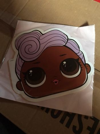 Carte anniversaire poupée lol