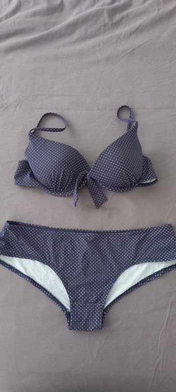 Maillot de bain à pois 2 pièces femme