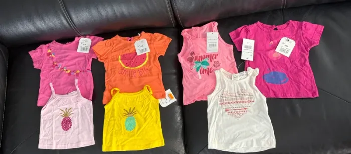Lot 7 tshirts debardeurs 6 mois