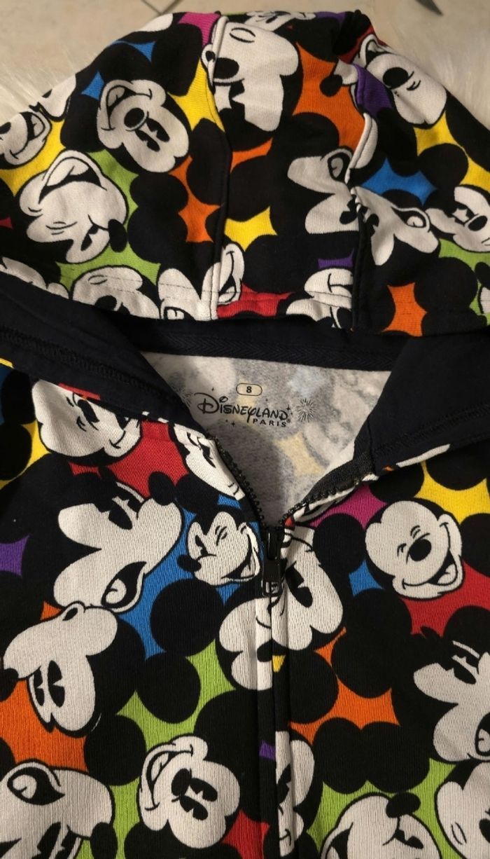 Neuf non porté  😍🥰sweat zippé molleton Disneyland paris  8 ans  unisex 🤩🥰 - photo numéro 4