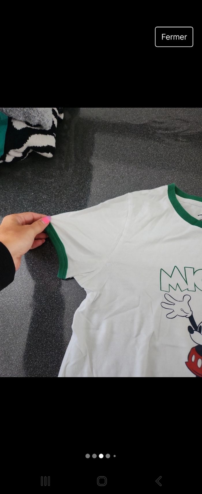 T shirt blanc Disney mickey - photo numéro 3