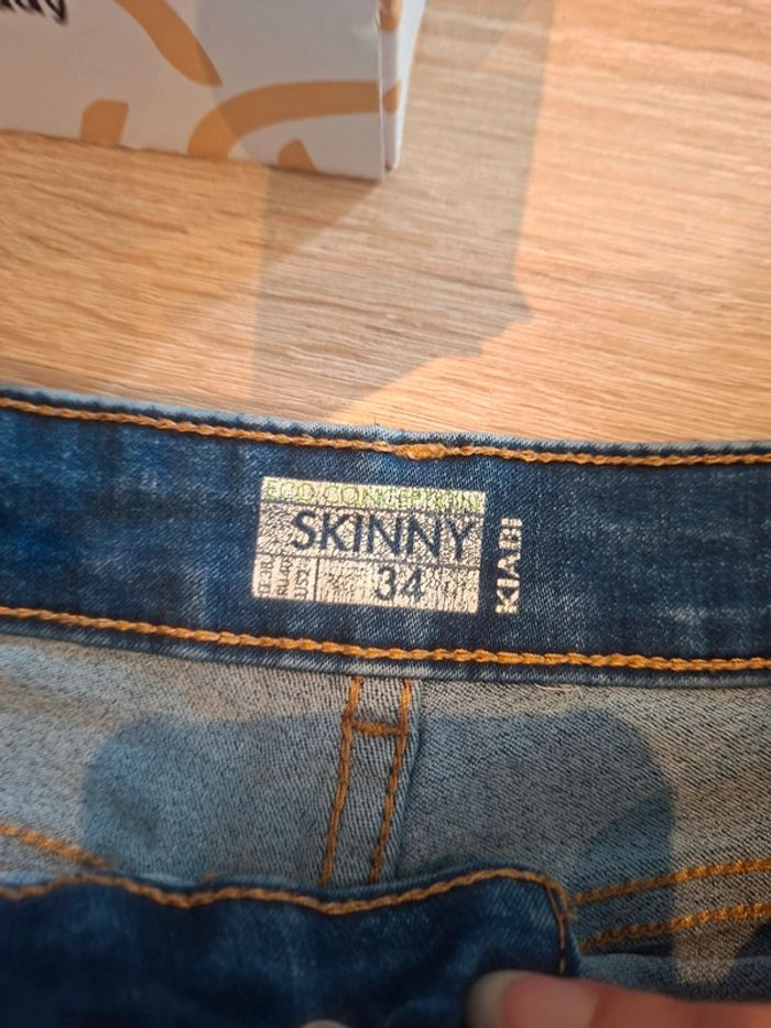 Jean à bouton taille haute skinny slim - photo numéro 5