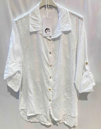 Chemise brodée blanche