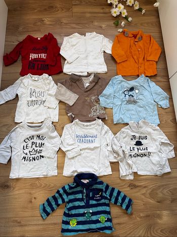 Lot de tee-shirts manche longue 6 mois