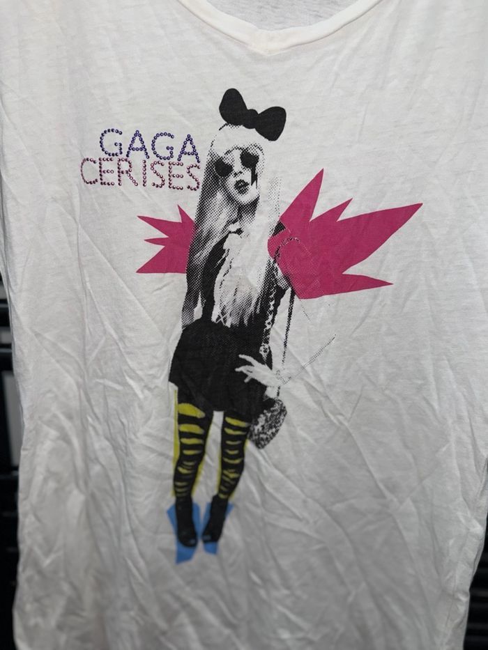 Tee shirt lady gaga le temps des cerises XL - photo numéro 2