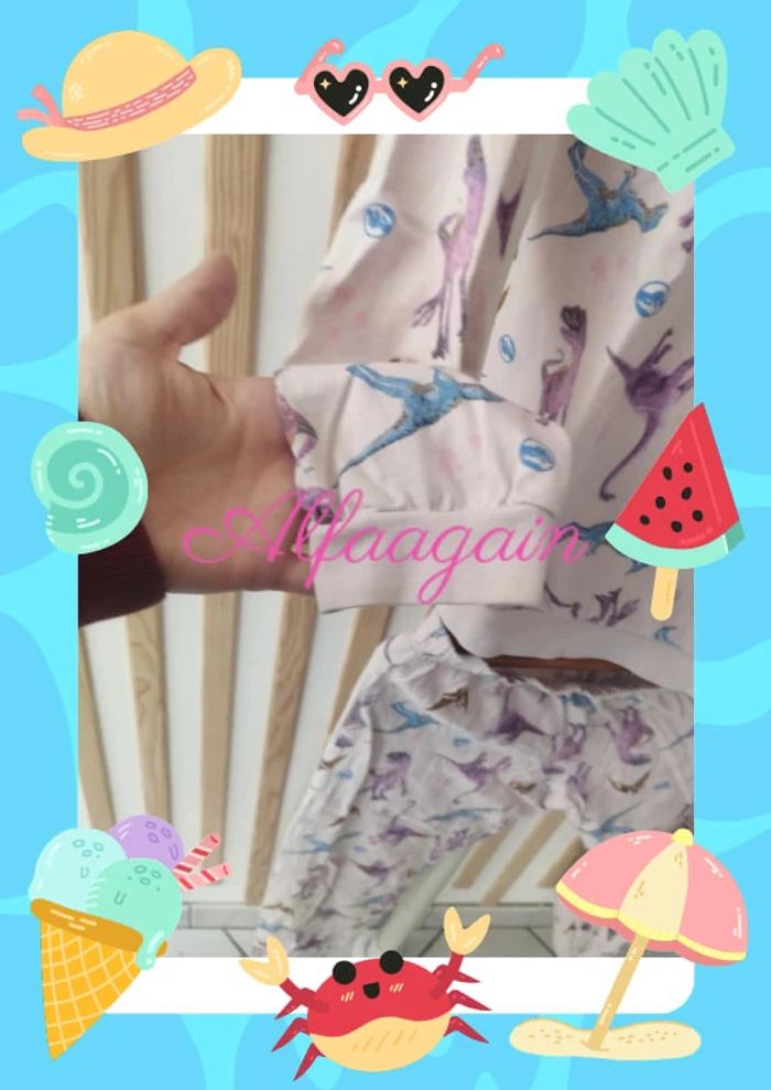 Pyjama Jurassic park rose 9/10ans - photo numéro 2