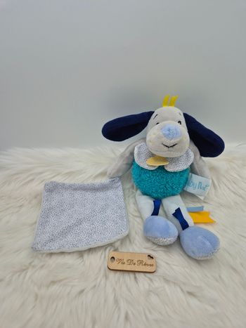 Doudou peluche chien Patin avec doudou pépin BN0447