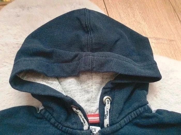 Gilet zippé à capuche rayé bleu marine Okaïdi 4 ans - photo numéro 5