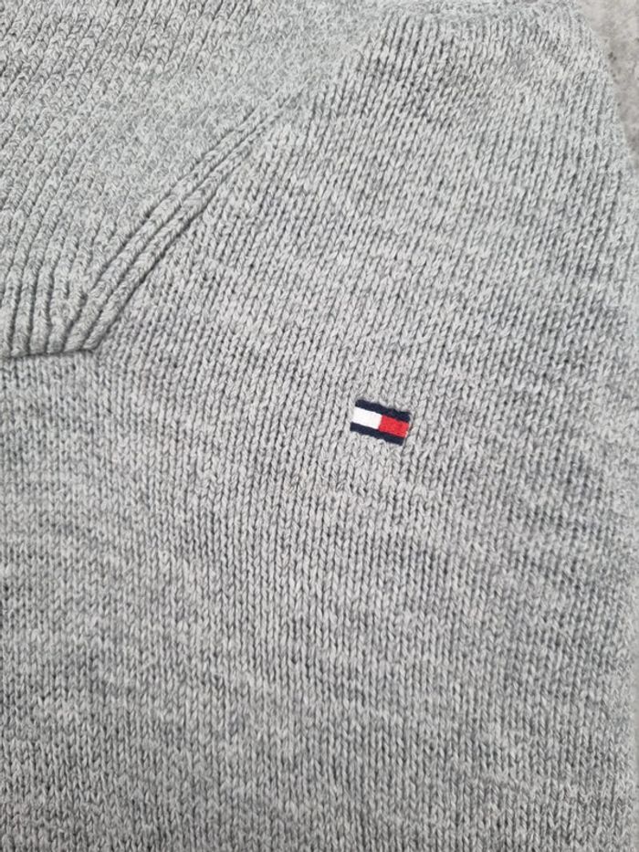 Pull col châle Tommy Hilfiger – Gris – Taille S Hommes (mesures en photos) - photo numéro 5