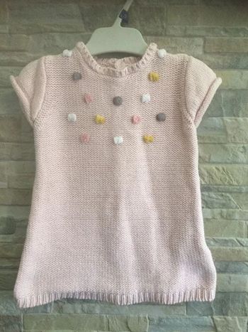 Robe laine rose Kiabi 3M