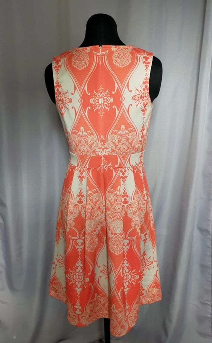 Robe orange & crème à motifs baroques – Bodyflirt Boutique – T. 36/38 (S) - photo numéro 6
