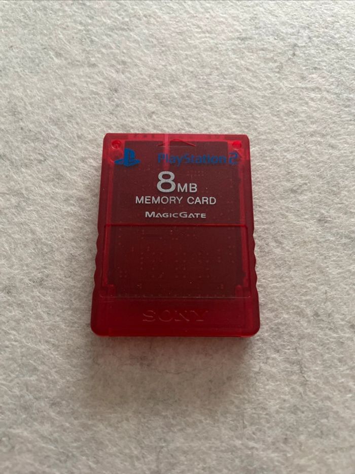 Carte Memoire 8MB Sony Playstation 2 PS2 officielle Rouge transparente