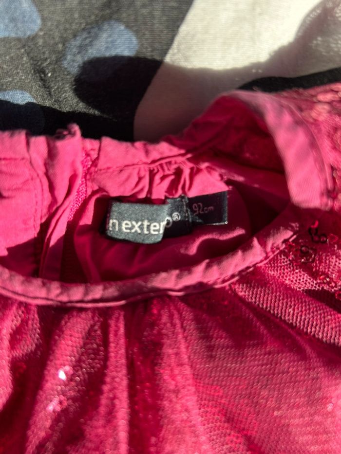 Robe rose à paillettes et tule rose in extenso 24 mois - photo numéro 2