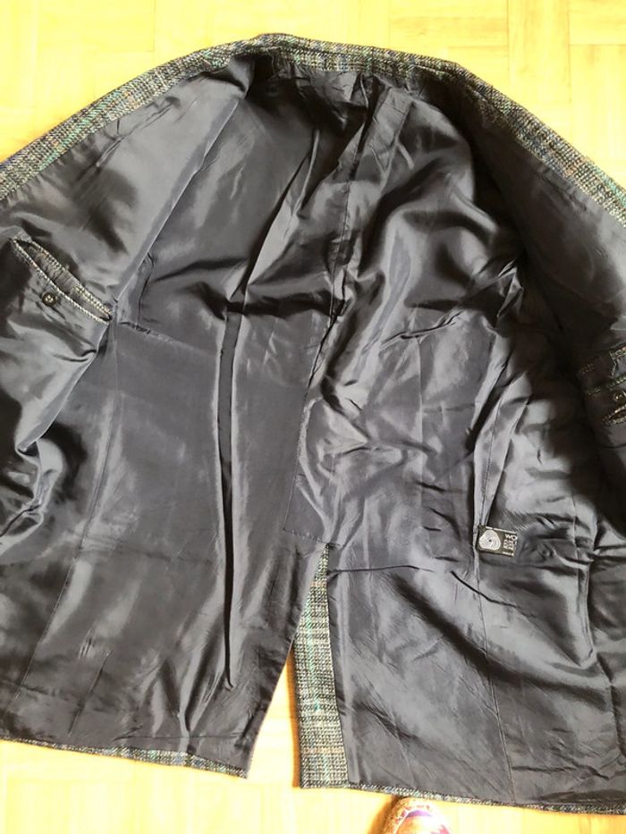 🔷Blazer vintage pure laine vierge Woolmark Check pattern blazer made in France 🇫🇷 - photo numéro 7