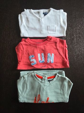 Lot de 3 pulls en 6 mois