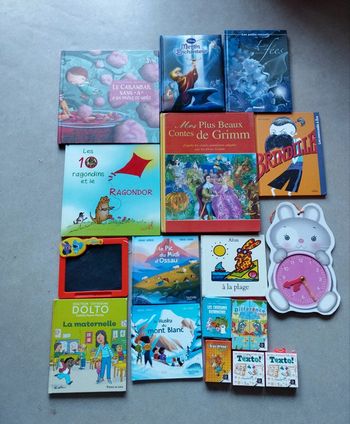 Lot de livres + jeux de cartes