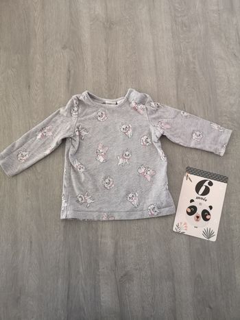 Tee shirt manche longue marie 4/6 mois