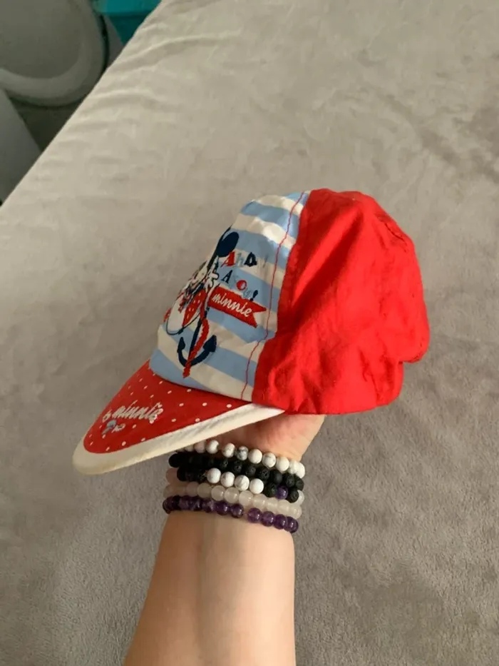 Casquette enfant Disney Minnie marin rouge et bleu - photo numéro 3