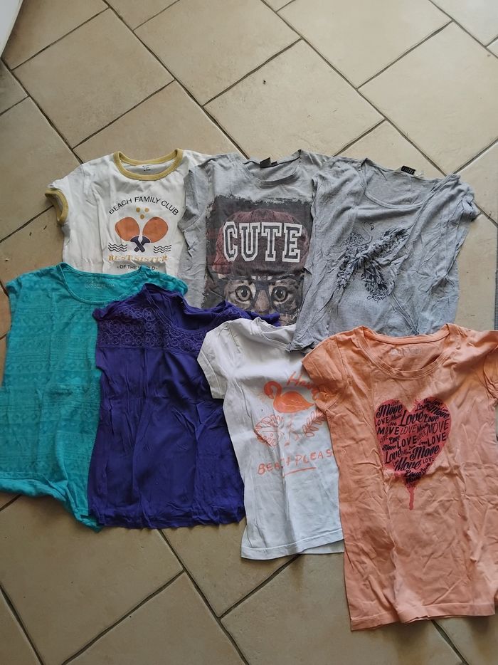 Lot tee shirt fille - photo numéro 2