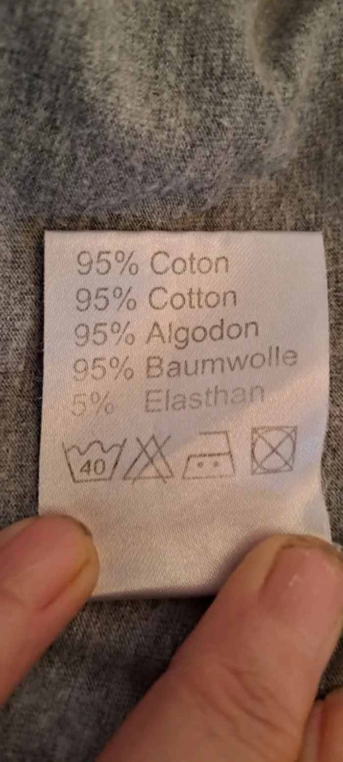 Robe printemps/été rayée kaki et gris - Marque Léa Fashion - Taille 40 - Bon état général. - photo numéro 8