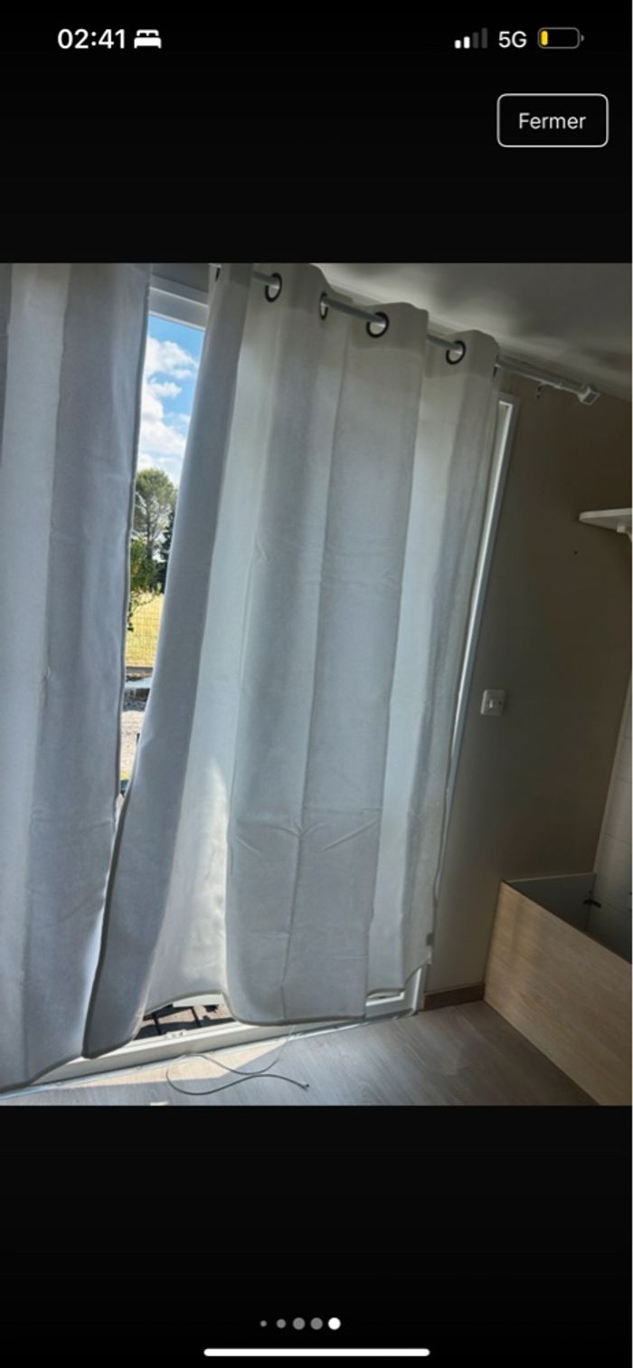 Rideaux blanc thermique occultant - photo numéro 2