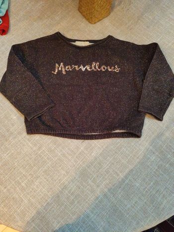 Pull fille à paillettes