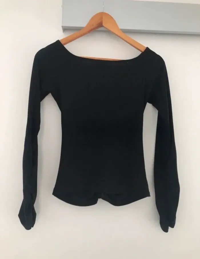 Pull léger noir Cécilia taille S Y2K vintage rétro - photo numéro 2