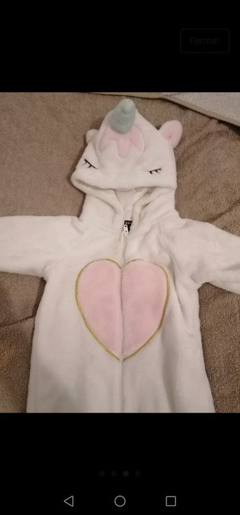 Combinaison licorne 1 mois