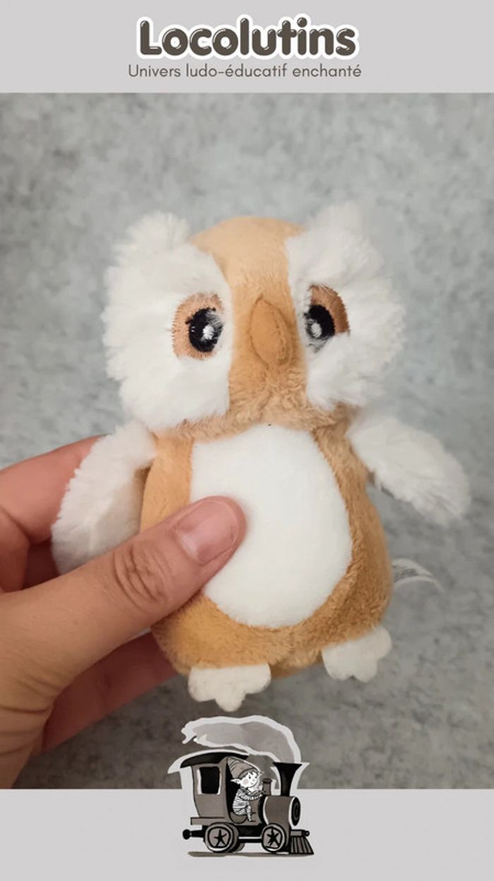 🚂 Petite peluche hibou ▪ marron et beige souvenir Puy du Fou - photo numéro 3