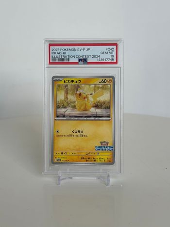 Pikachu #242 SV-P Promo Illustration Contest 2024 Japonais PSA 10 Gem Mt