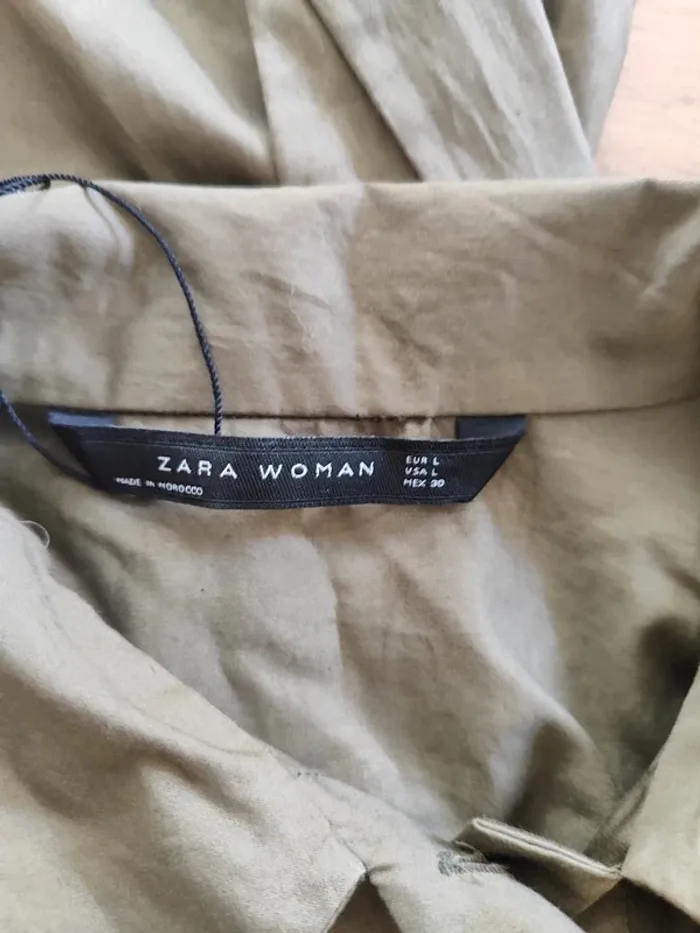 Robe longue Zara kaki taille L - Parfaite pour l'automne ! - photo numéro 6