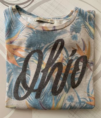 Sweat gris imprimé – M