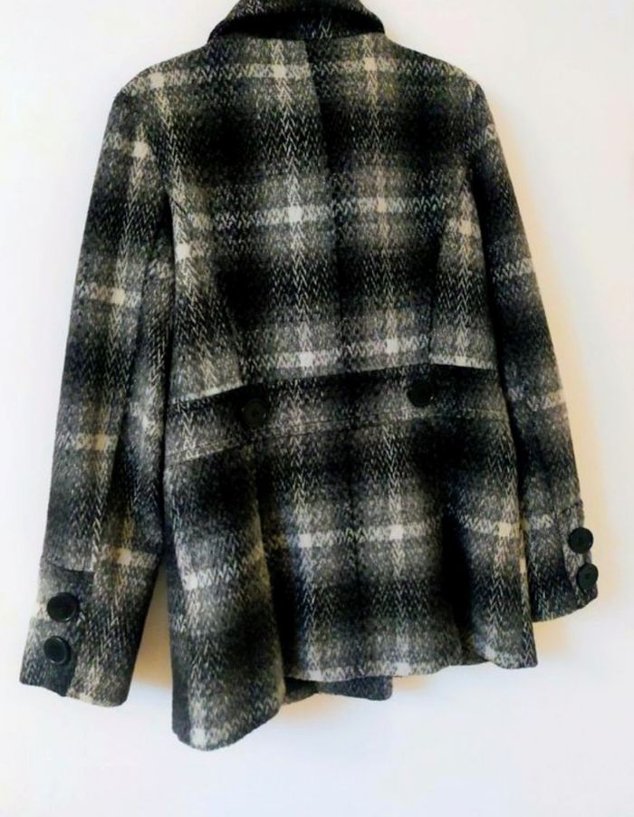 Manteau/caban hiver femme noir et blanc taille 38 marque  DPM by Depech Mod - photo numéro 2