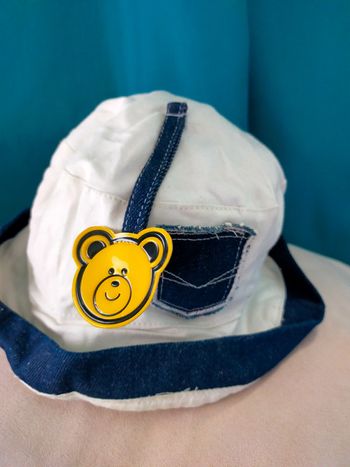 Bob enfant blanc & denim – Taille 53 cm