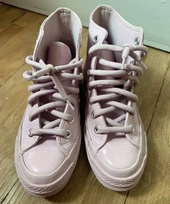 Converse Chuck Taylor All Star montantes – Vernis rose lilas– Taille 38 - photo numéro 4