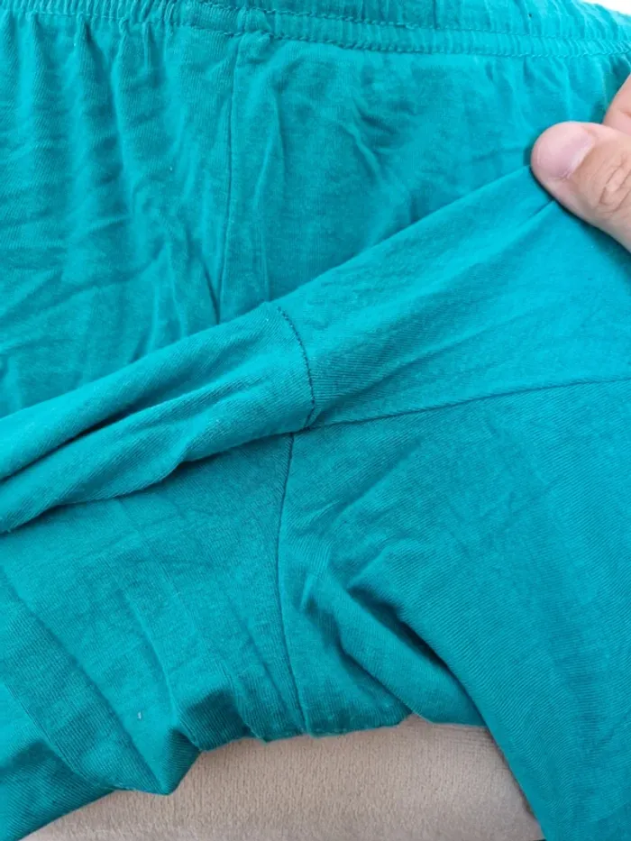 Leggings blanche porte taille 44 bleu turquoise - photo numéro 6
